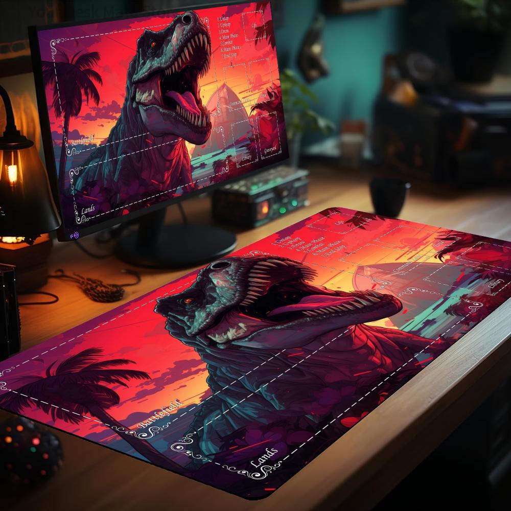 Neon Aesthetic Dinosaur Theme  - Door Mat Blank ulasan dan harga