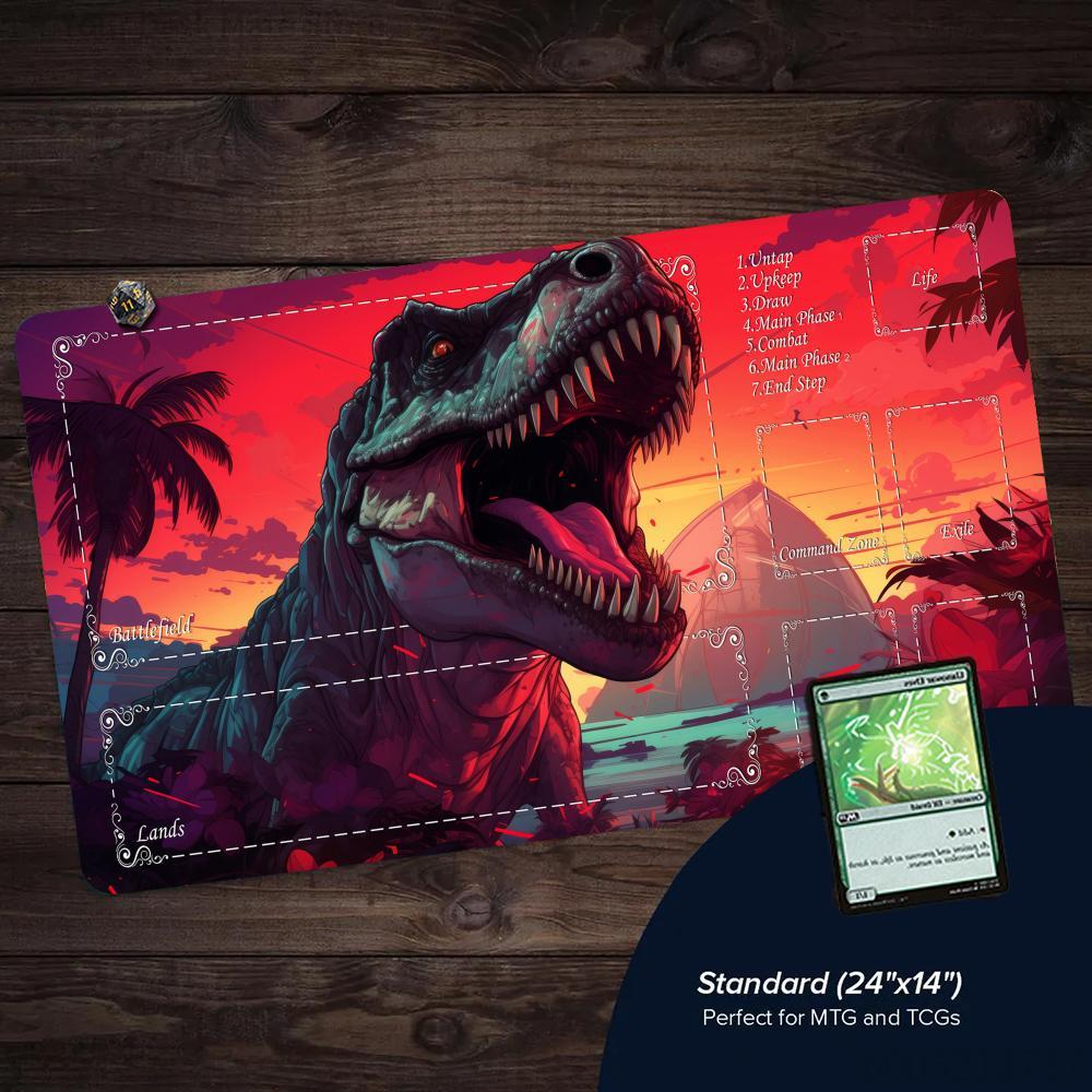 Neon Aesthetic Dinosaur Theme  - Door Mat Blank ulasan dan harga