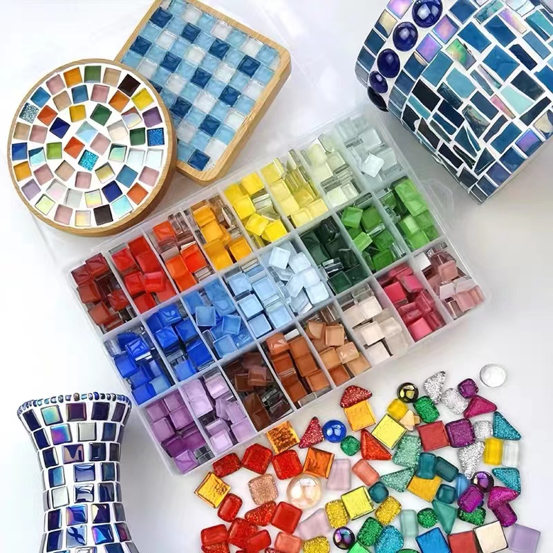DIY Ceramic Mosaic Glass 50pcs - Ceramic Tile Blank ulasan dan harga